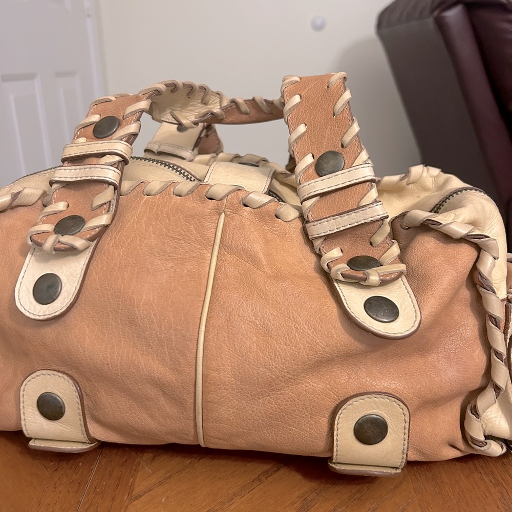 CHLOE SILVERADO VINTAGE AUTHENTIC HANDBAG BROWN/ TAN EXCELLENT CONDITION!
